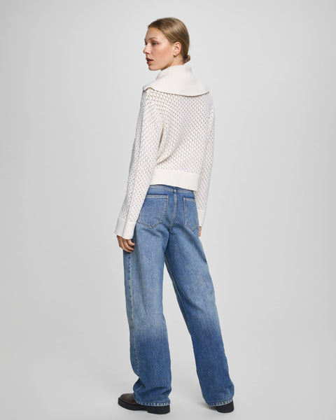MSCH - BINE LUI RELAXED LONG JEANS - MID BLUE WASH