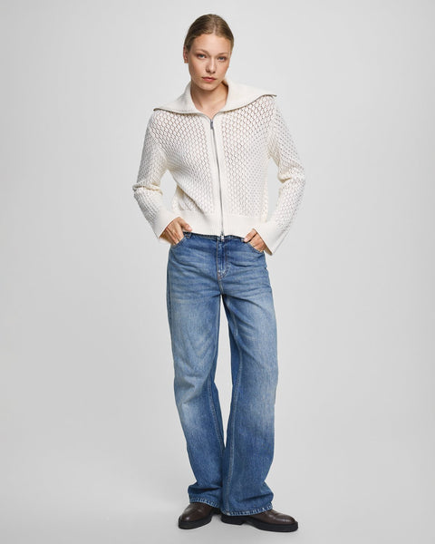 MSCH - BINE LUI RELAXED LONG JEANS - MID BLUE WASH