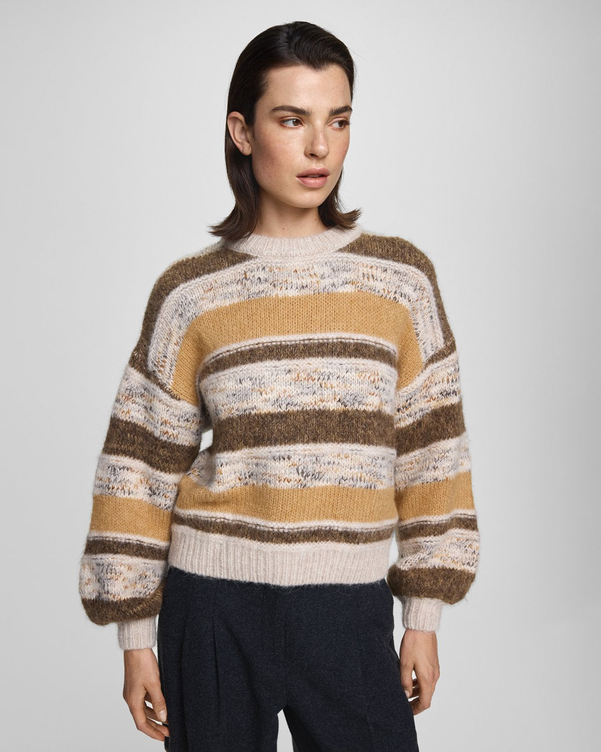 MSCH - CONSTANCE PULLOVER - OATMEAL/BROWN