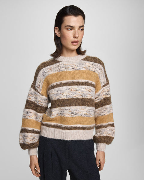 MSCH - CONSTANCE PULLOVER - OATMEAL/BROWN