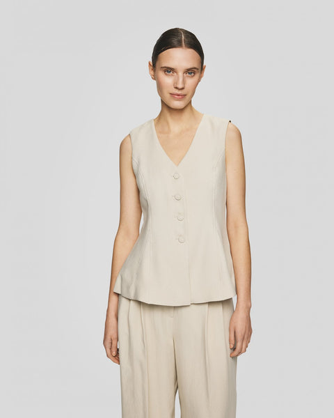 MSCH - ESTERIANE SILVER WAISTCOAT  - OATMEAL MELANGE