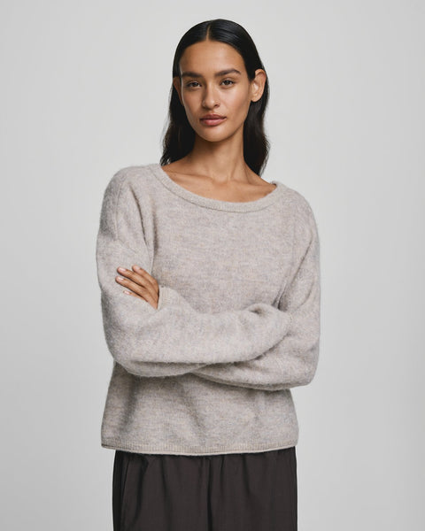 MSCH - KELLSEY ALEGRIA PULLOVER -  WARM LIGHT GREY MARLE