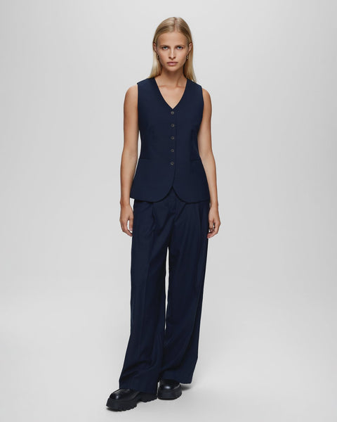 MSCH - MAELYNN HIGH WAISTED PANTS STRIPE - SKY CAPTAIN