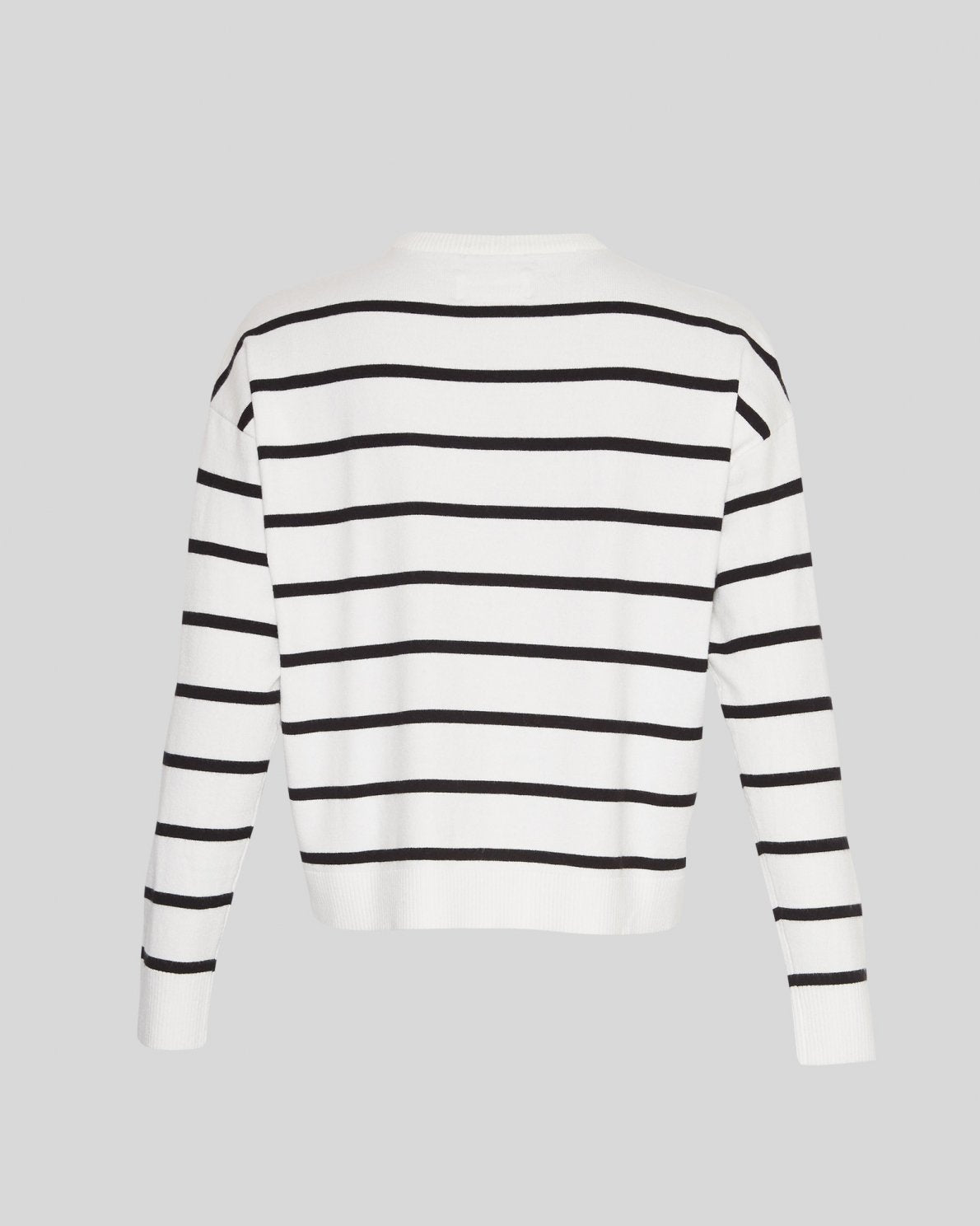 MSCH - MAURA RACHELLE V PULLOVER - ICE/BLACK STRIPE