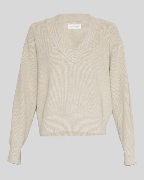 MSCH - MAURA RACHELLE V PULLOVER - OATMEAL MELANGE
