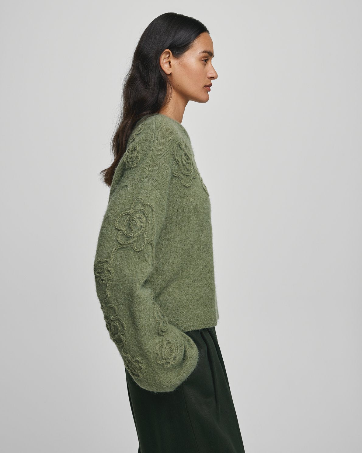 MSCH - MIABELLE HOPE PULLOVER  - OLIVINE/FLOWER