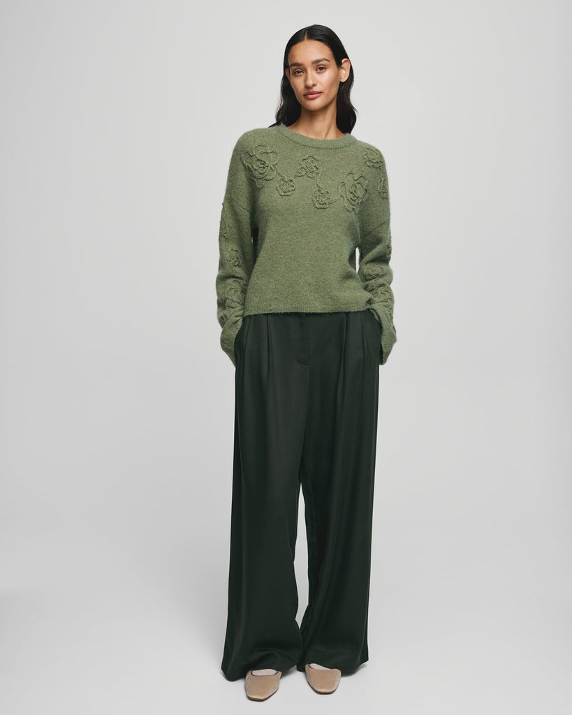 MSCH - MIABELLE HOPE PULLOVER  - OLIVINE/FLOWER