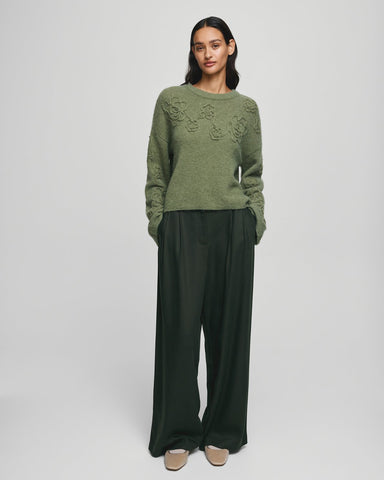 MSCH - MIABELLE HOPE PULLOVER  - OLIVINE/FLOWER