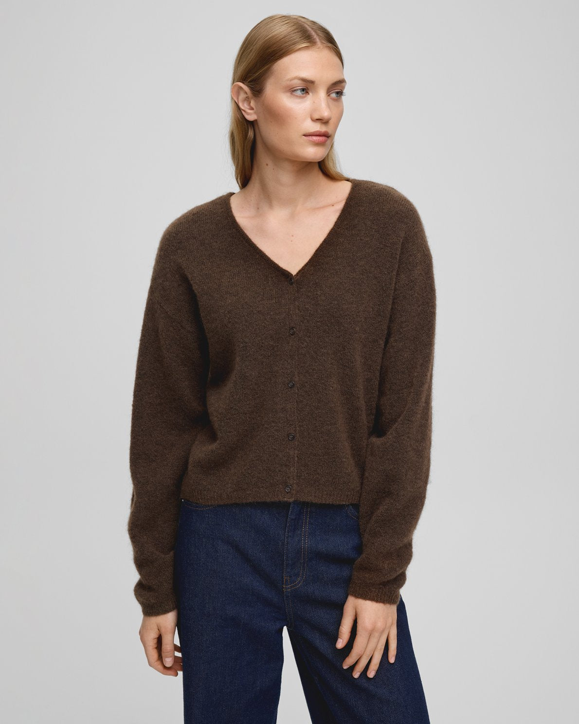 MSCH - MILANIA HOPE CARDIGAN - BROWN ( slate black )