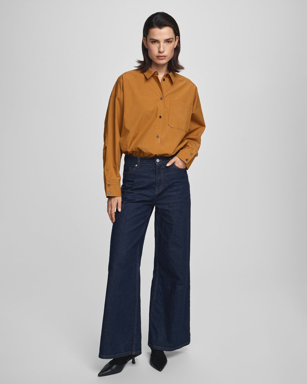 MSCH - SOLIA ADA WIDE JEANS - DARK BLUE WASH