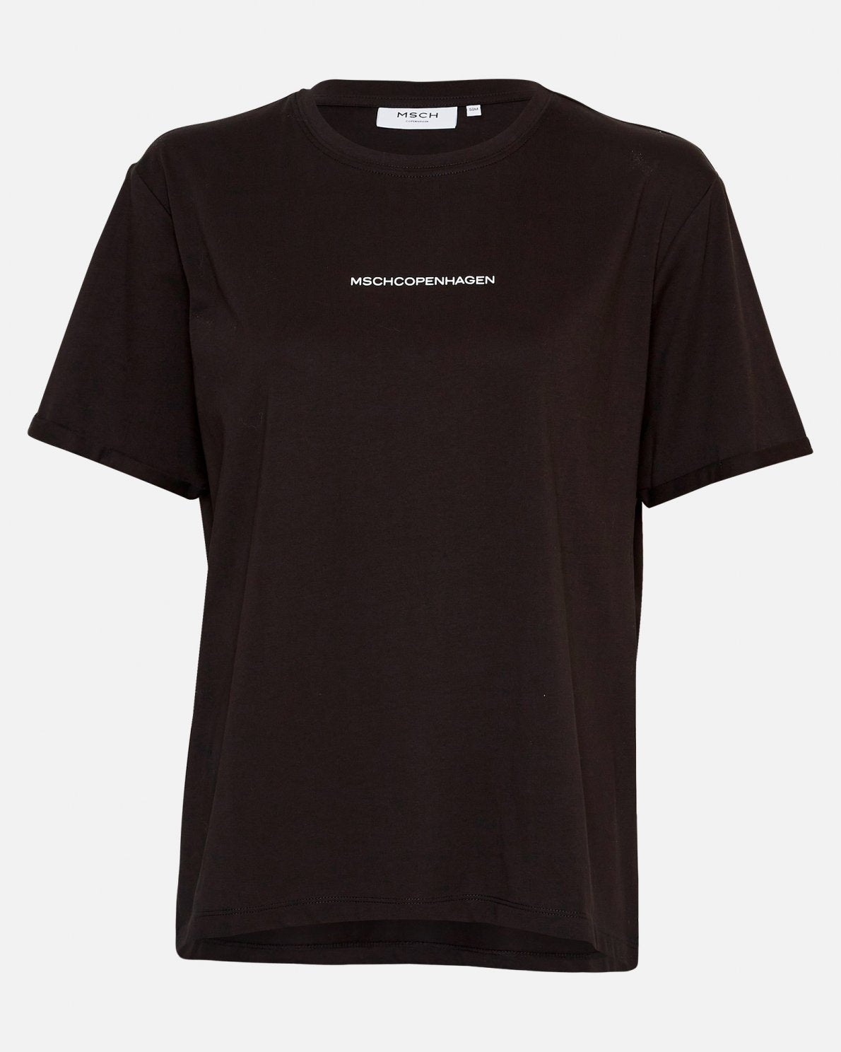 MSCH - TERINA ORGANIC SMALL LOGO TEE- BLACK/WHITE