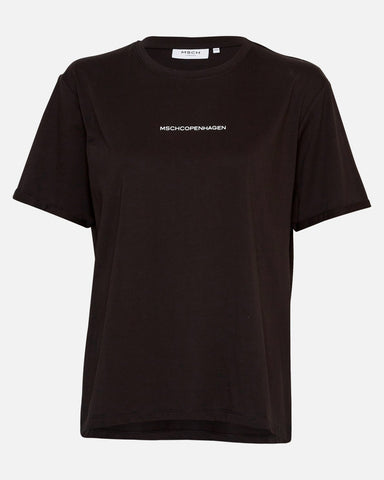 MSCH - TERINA ORGANIC SMALL LOGO TEE- BLACK/WHITE
