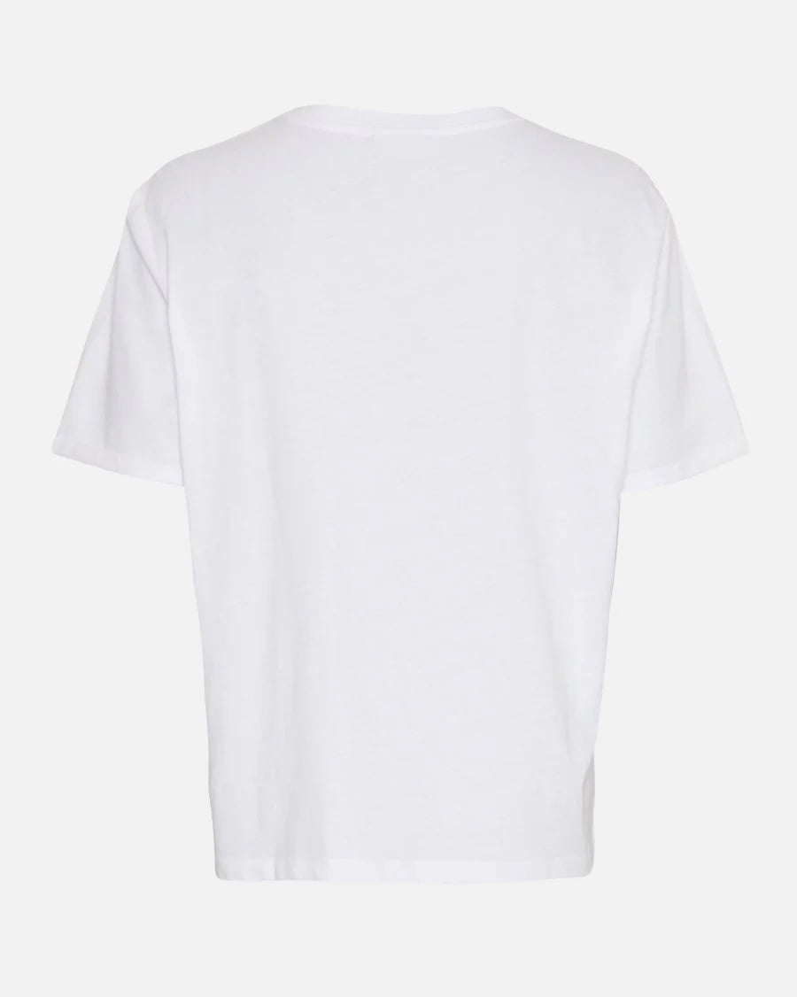 MSCH - TERINA ORGANIC SMALL LOGO TEE- WHITE/BLACK