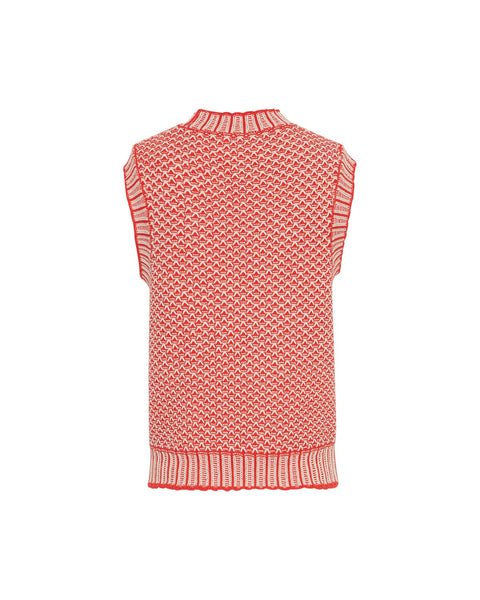 MSCH - PILLA VEST - SCARLET/OATMEAL