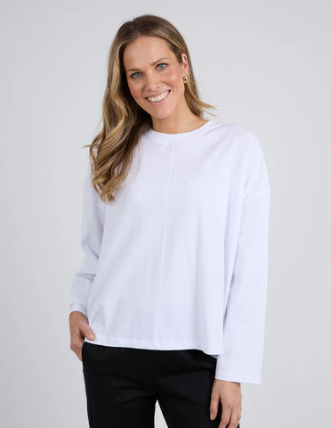 ELM NAOMI L/S SWEAT - WHITE