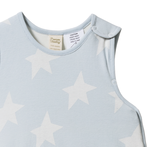 Nature Baby - Cotton Sleeping Bag  - Magic Blue PRINT (0-24M)