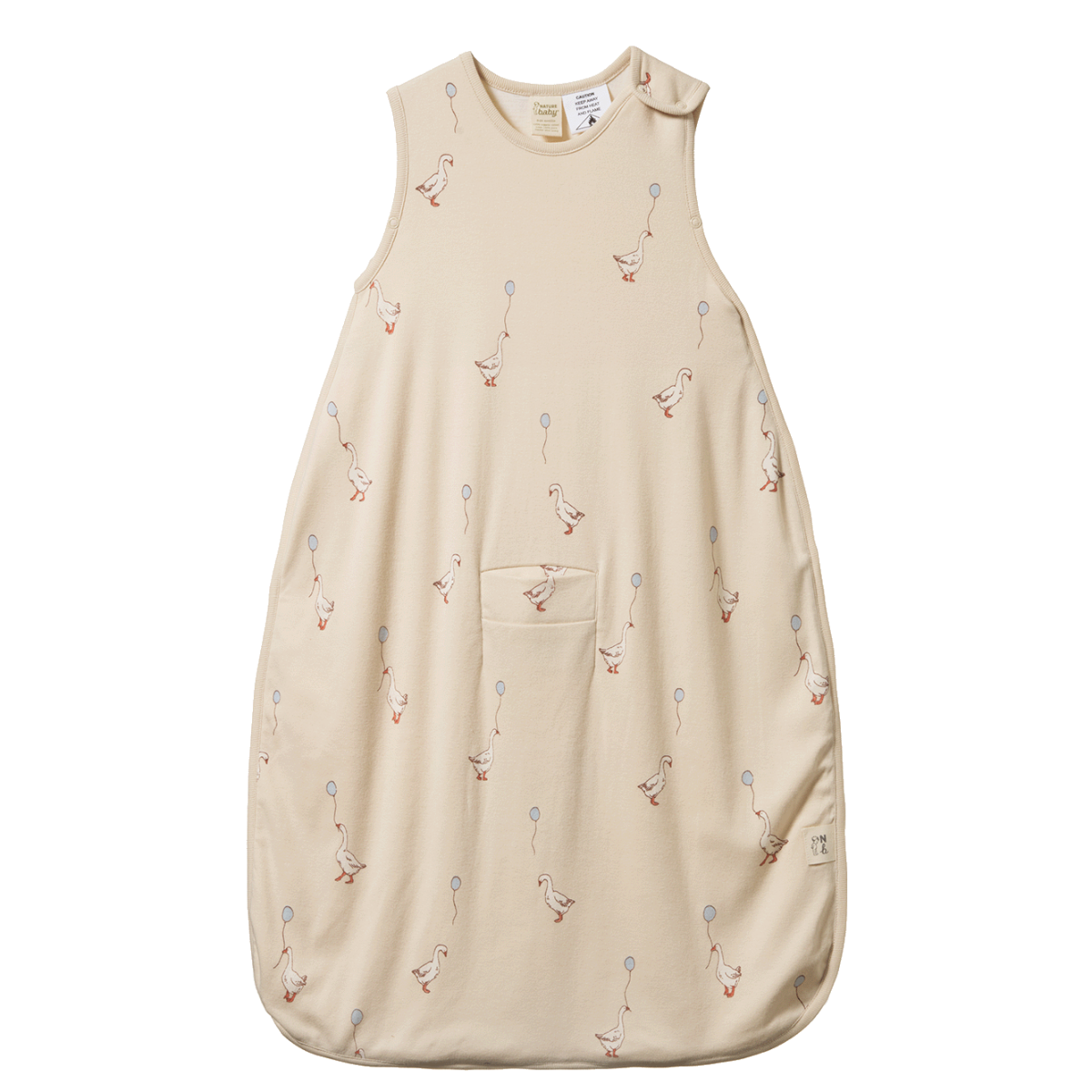 Nature Baby - Cotton & Merino Sleeping Bag  - Goose Lullaby PRINT (0-24M)