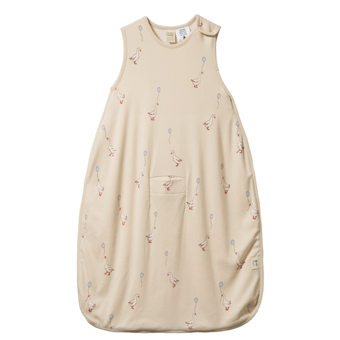 Nature Baby - Cotton & Merino Sleeping Bag  - Goose Lullaby PRINT (0-24M)