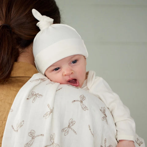 Nature Baby - Cotton Knotted Beanie - Natural