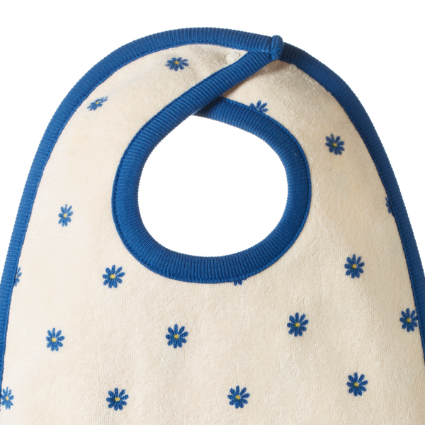 Nature Baby - Reversible Bib - DAISY DAZE BLUE PRINT