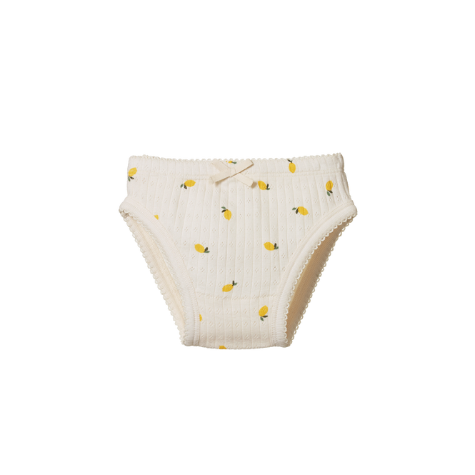 Nature Baby - Pointelle Knickers - LEMON PRINT