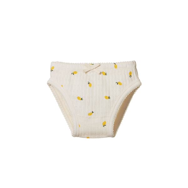 Nature Baby - Pointelle Knickers - LEMON PRINT