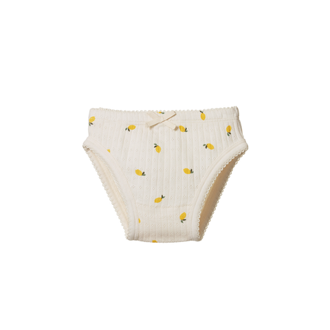 Nature Baby - Pointelle Knickers - LEMON PRINT