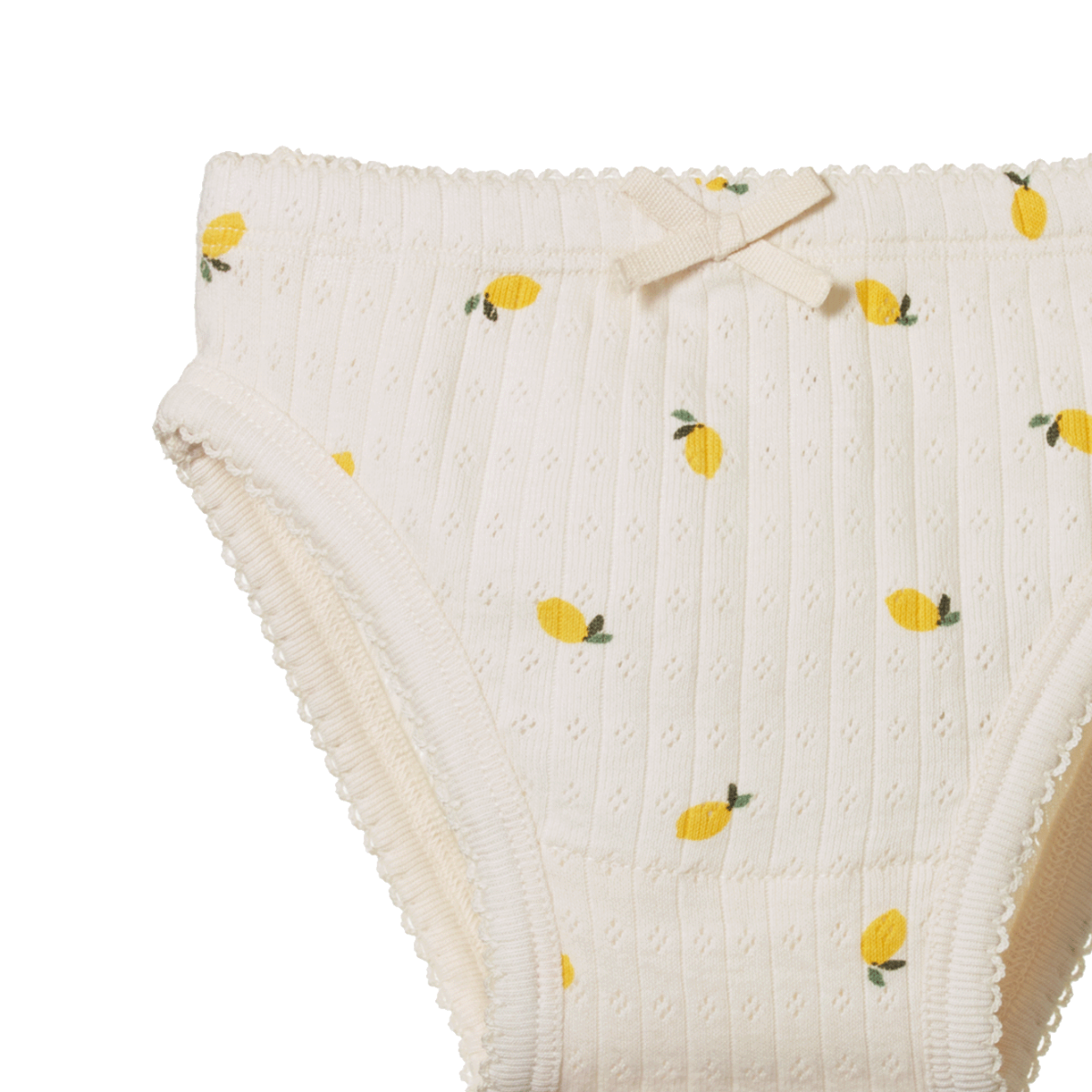 Nature Baby - Pointelle Knickers - LEMON PRINT