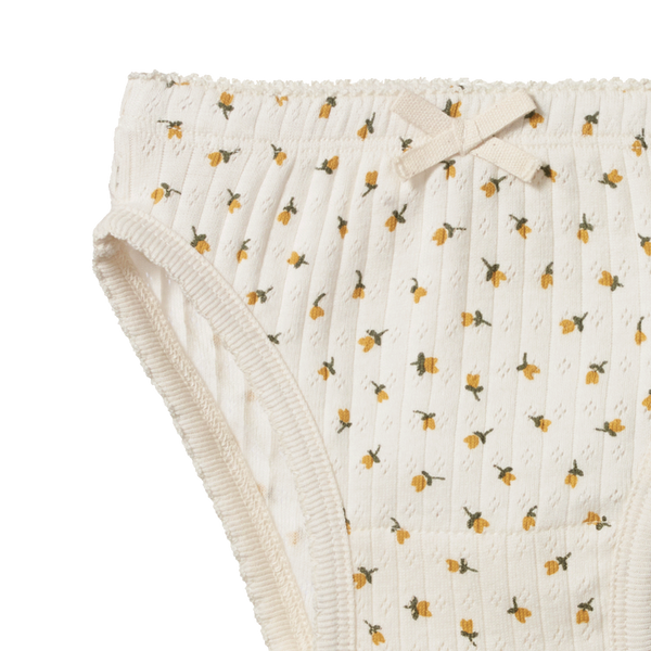 Nature Baby - Pointelle Knickers - Tulip Print