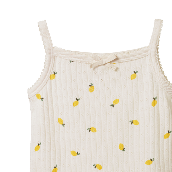 Nature Baby - Pointelle Camisole - LEMON PRINT