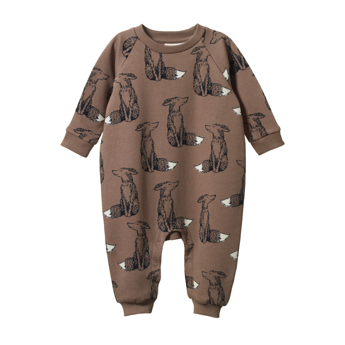Nature Baby - Long Sleeve Juno Romper - FOXY CUB PRINT