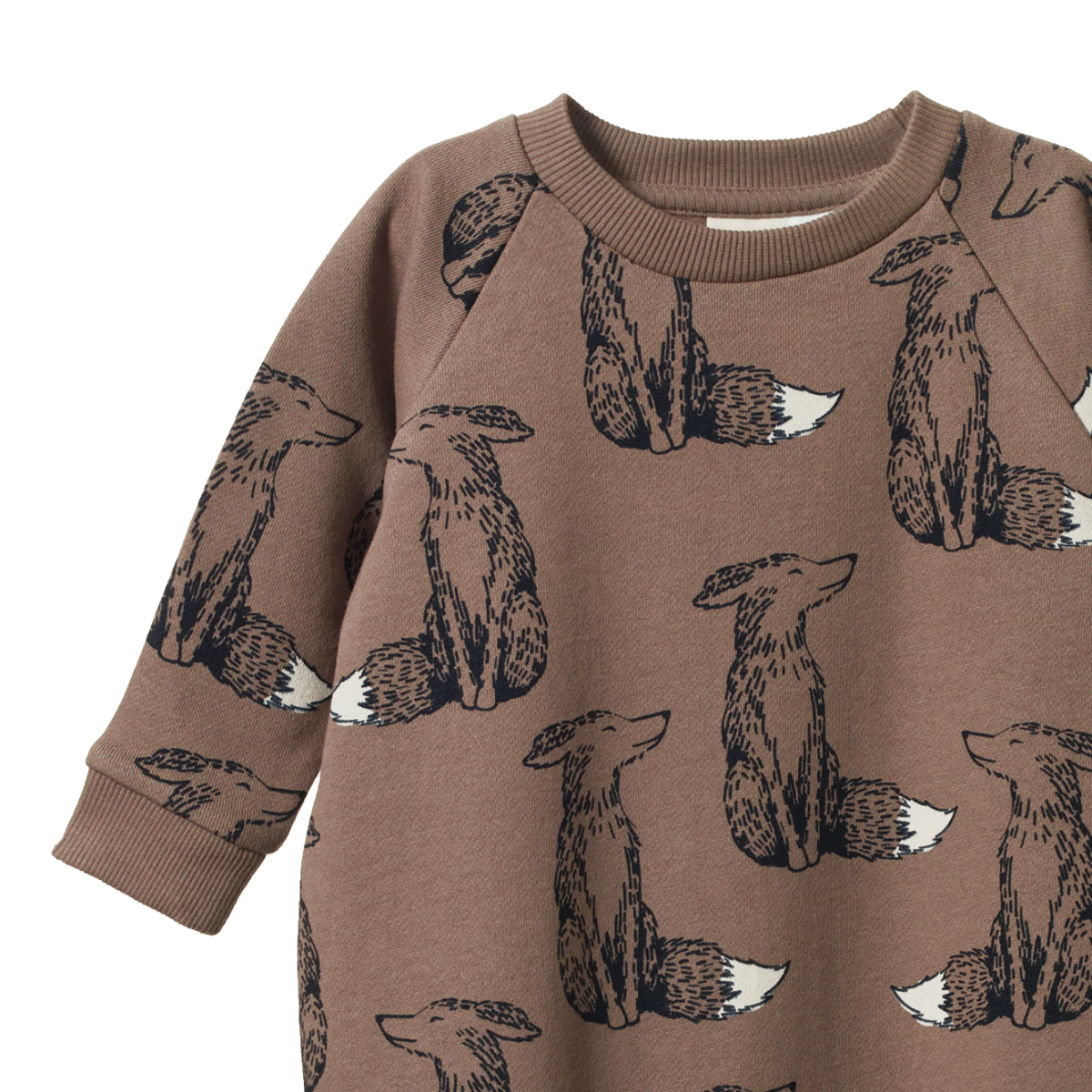 Nature Baby - Long Sleeve Juno Romper - FOXY CUB PRINT