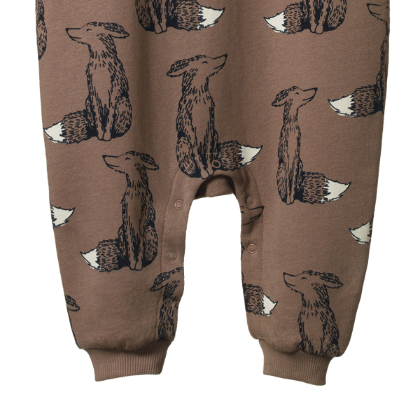 Nature Baby - Long Sleeve Juno Romper - FOXY CUB PRINT