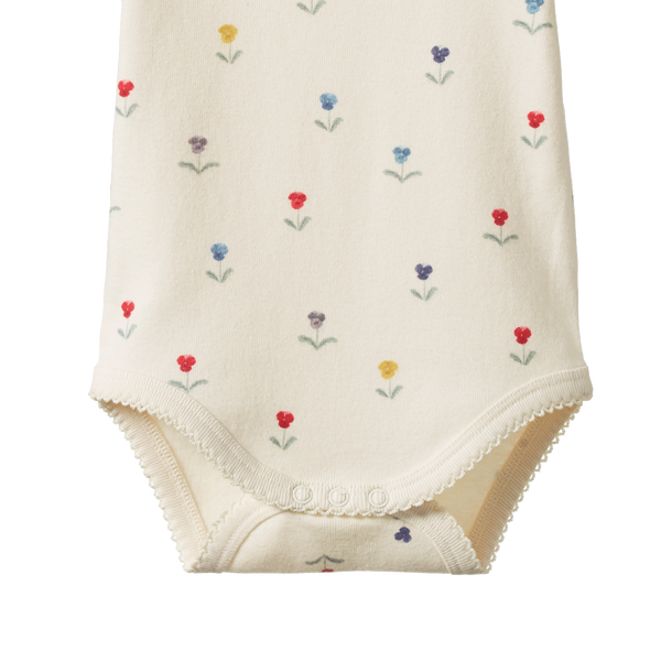 Nature Baby - Cotton Short Sleeve Bodysuit - DELPHINE PRINT