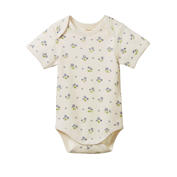 Nature Baby - Short Sleeve Bodysuit -DAISY DAZE PRINT