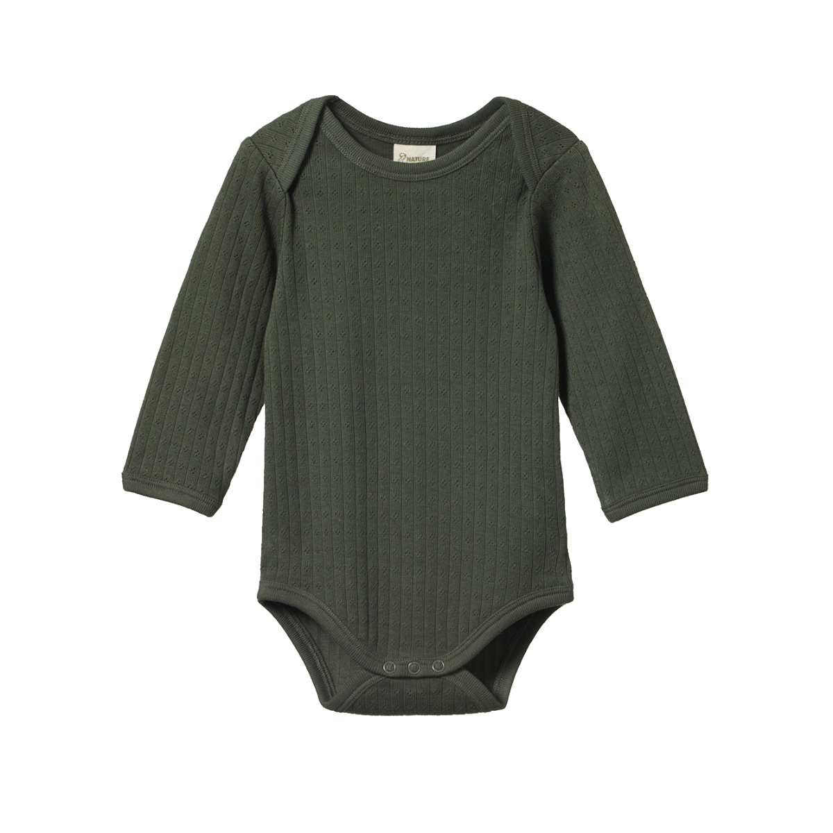 Nature Baby -  L/S BODYSUIT POINTELLE - THYME