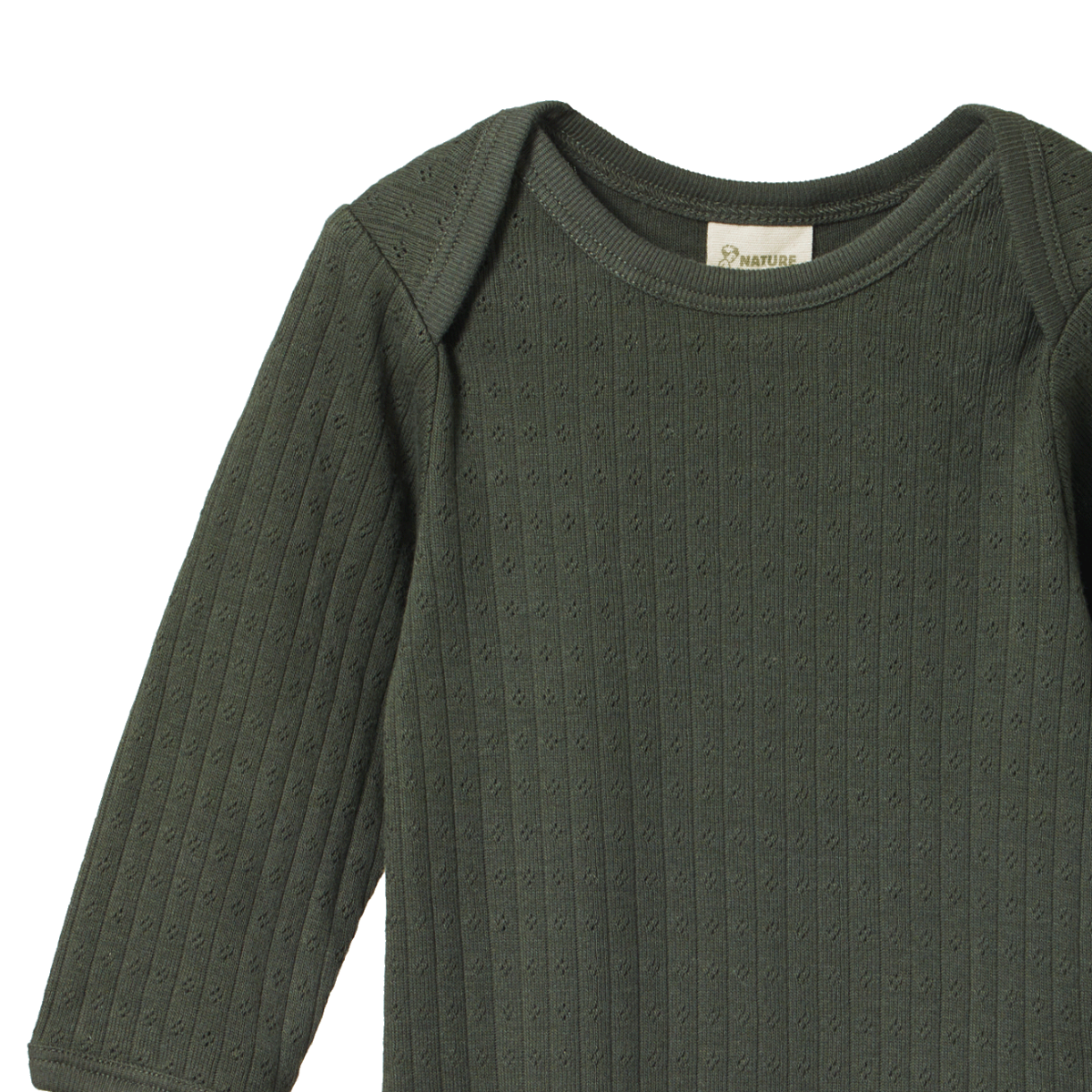 Nature Baby -  L/S BODYSUIT POINTELLE - THYME