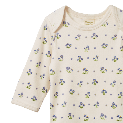 Nature Baby - Long Sleeve Bodysuit -DAISY DAZE PRINT