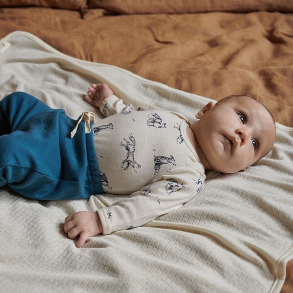 Nature Baby -  COTTON Long Sleeve Bodysuit - FOXY PRINT