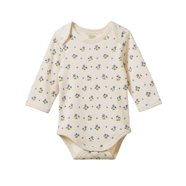 Nature Baby - Long Sleeve Bodysuit -DAISY DAZE PRINT