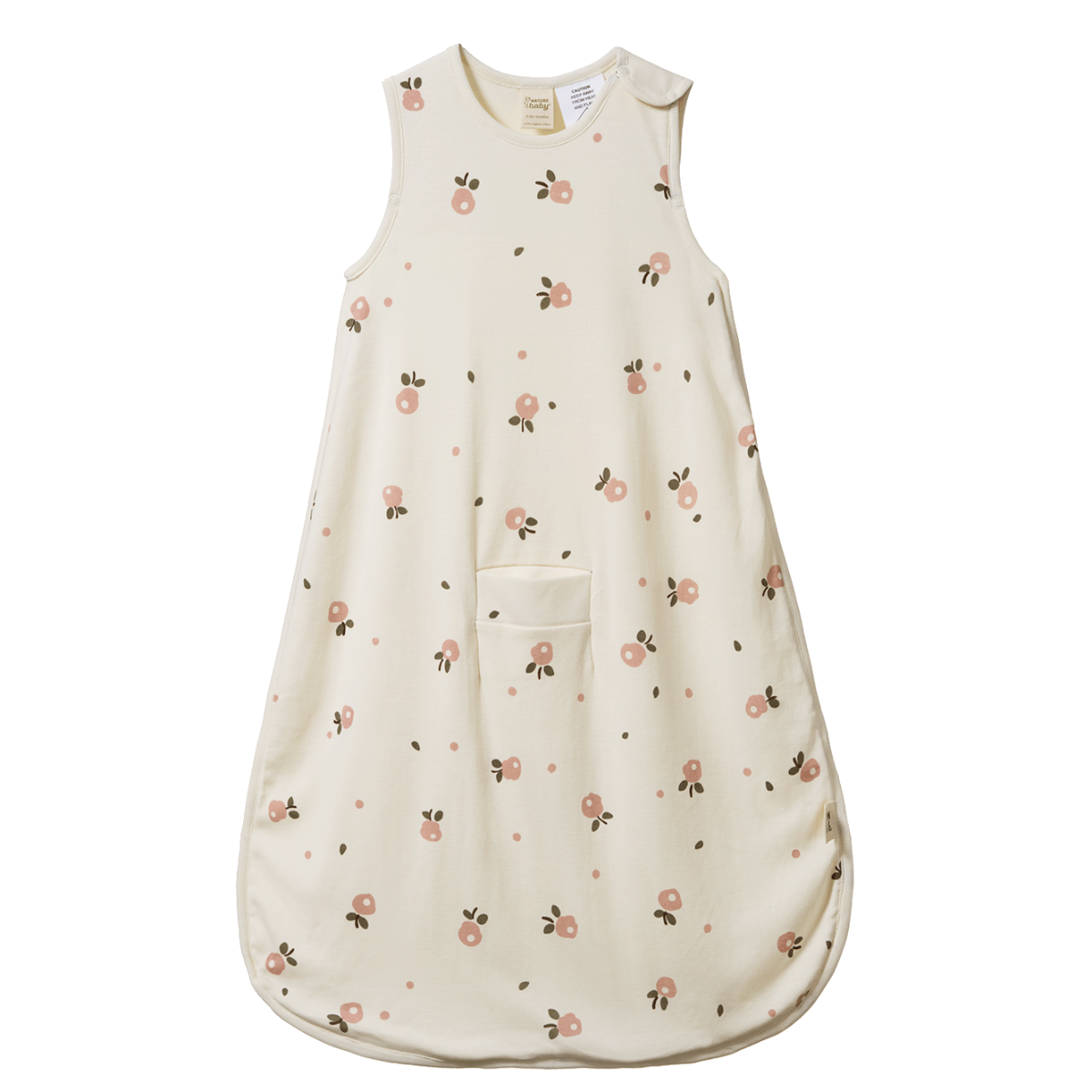 Nature Baby - Cotton Sleeping Bag  - Posey Blossom Rose PRINT (0-24M)