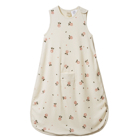 Nature Baby - Cotton Sleeping Bag  - Posey Blossom Rose PRINT (0-24M)