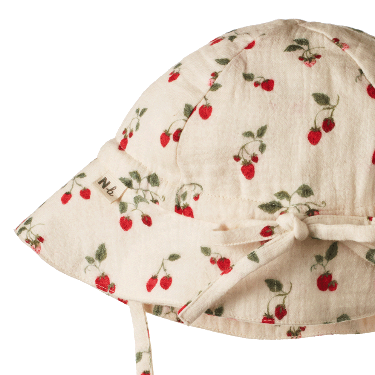 Nature Baby -  MUSLIN SUNHAT - STRAWBERRY BLUSH PRINT