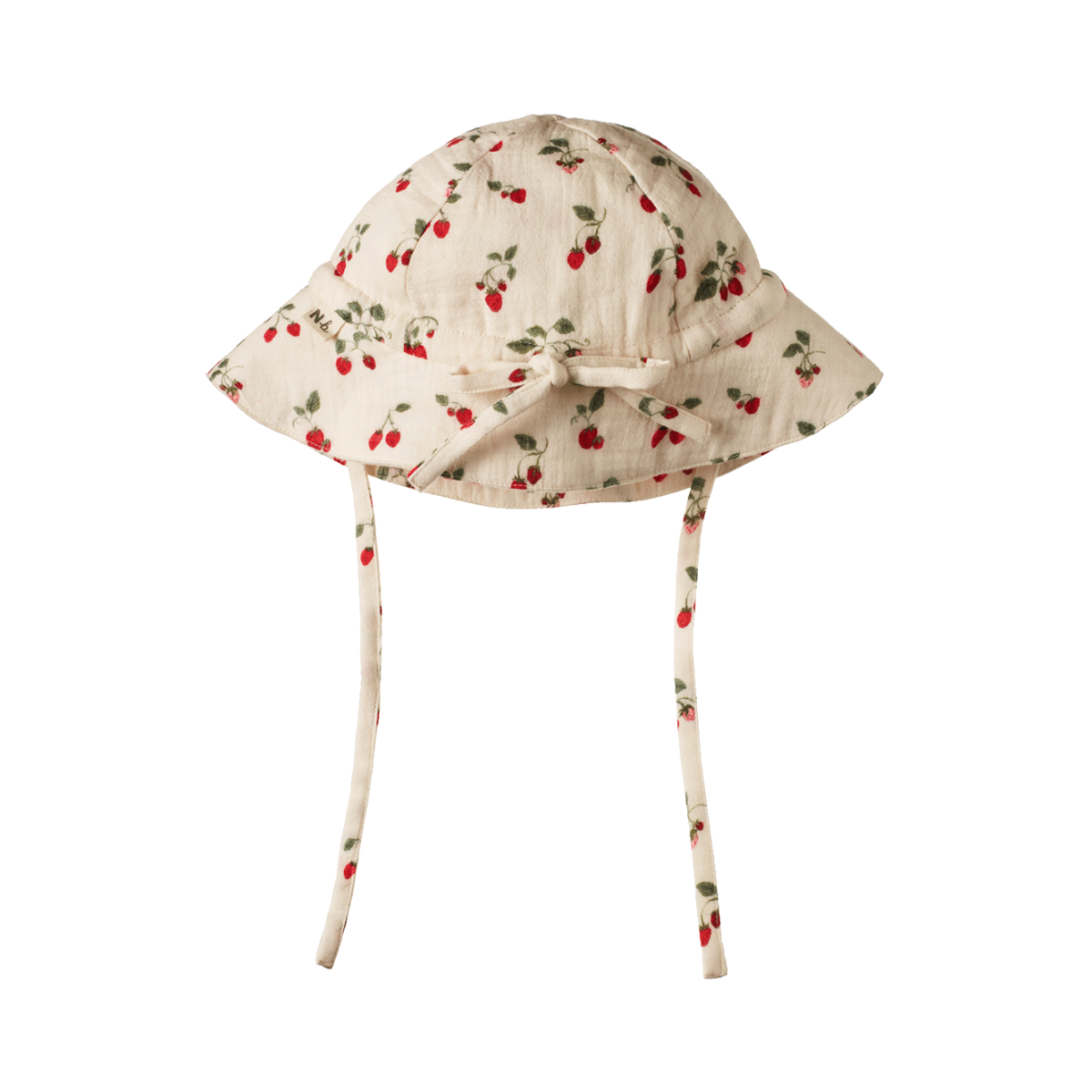 Nature Baby -  MUSLIN SUNHAT - STRAWBERRY BLUSH PRINT