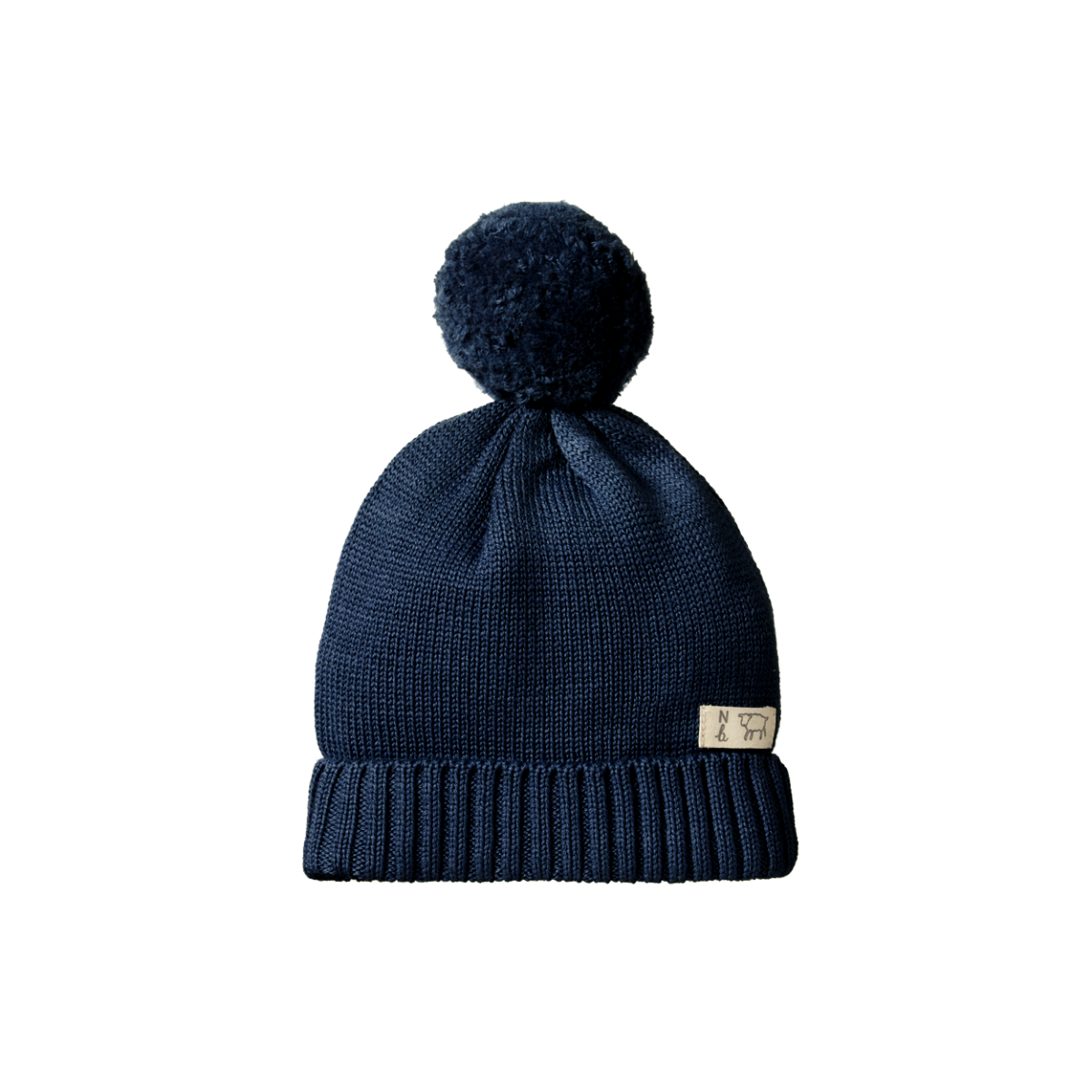 Nature Baby -   ALPINE POM POM BEANIE - NAVY