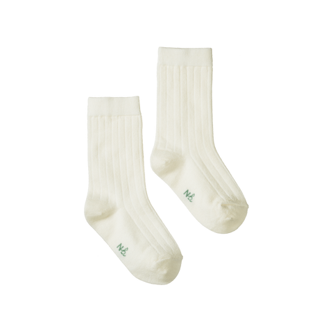 Nature Baby -ORGANIC WOOL RIB SOCKS - NATURAL