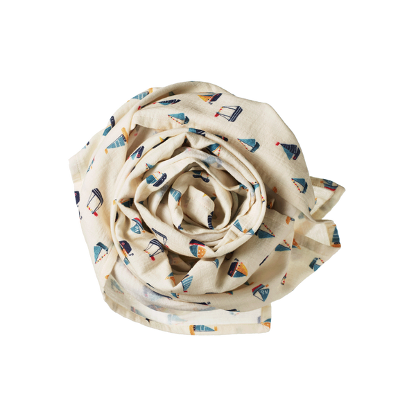 Nature Baby -Muslin Wrap - REGATTA PRINT