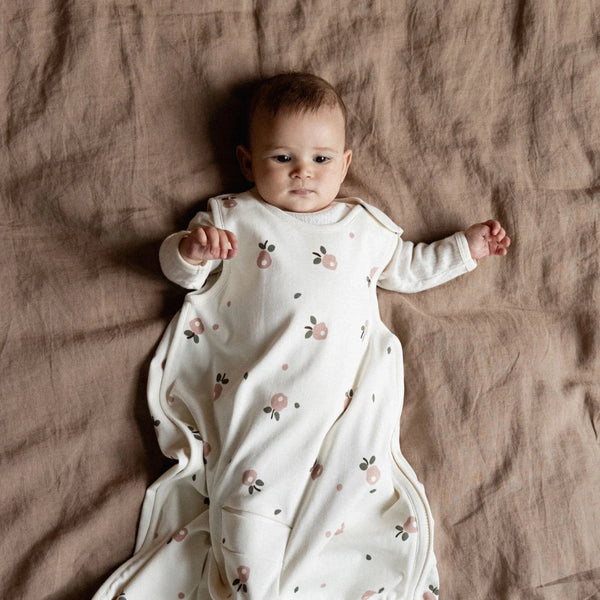 Nature Baby - Cotton Sleeping Bag  - Posey Blossom Rose PRINT (0-24M)