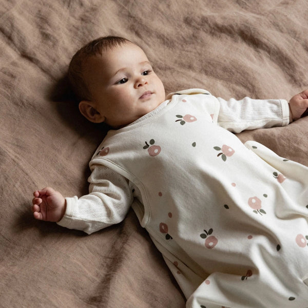 Nature Baby - Cotton Sleeping Bag  - Posey Blossom Rose PRINT (0-24M)