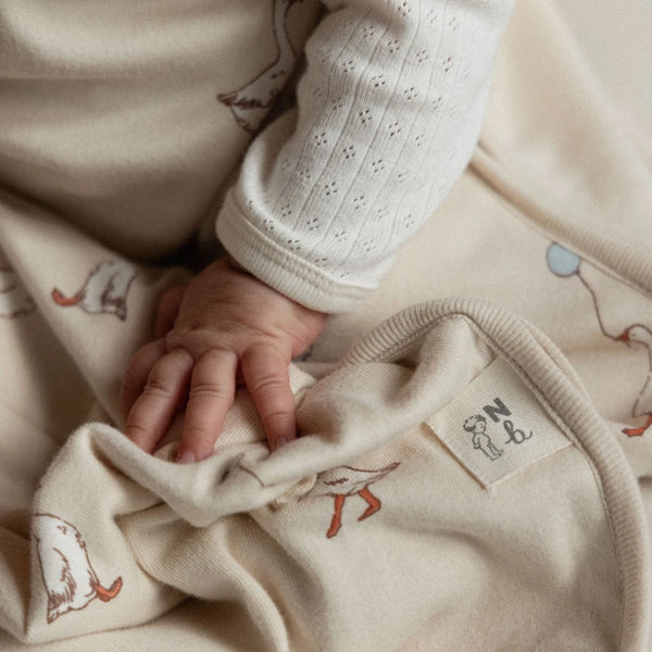 Nature Baby - Cotton & Merino Sleeping Bag  - Goose Lullaby PRINT (0-24M)